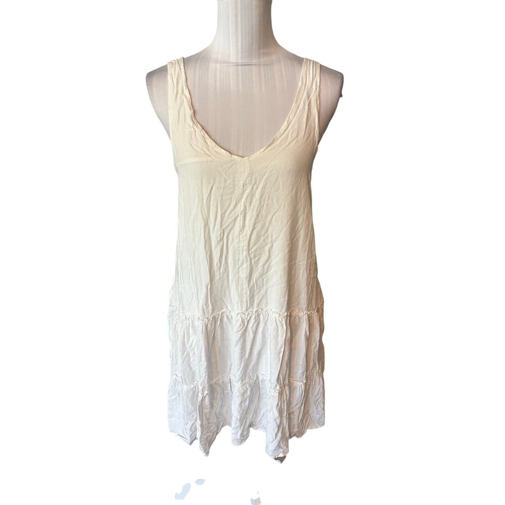 Splendid Collections White Tiered Summer Dress Size S